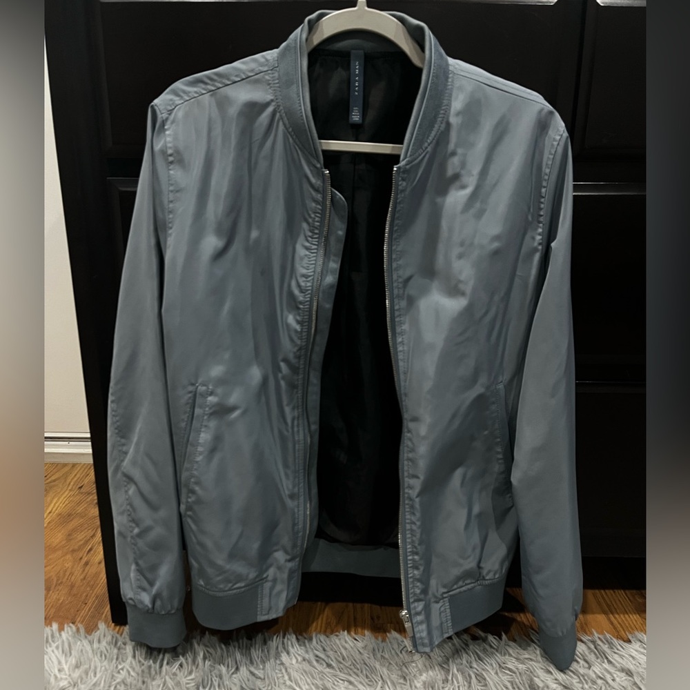 Zara Men’s Suede Bomber Jacket